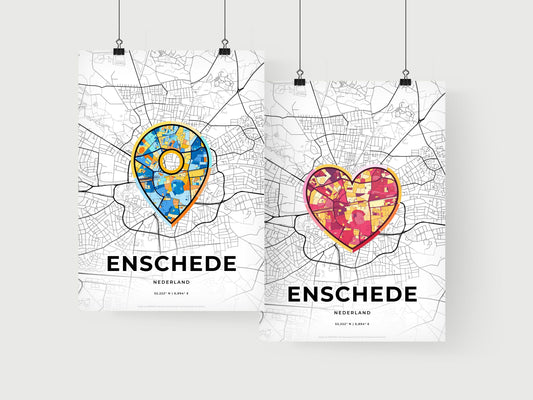 Enschede Netherlands art print for couples