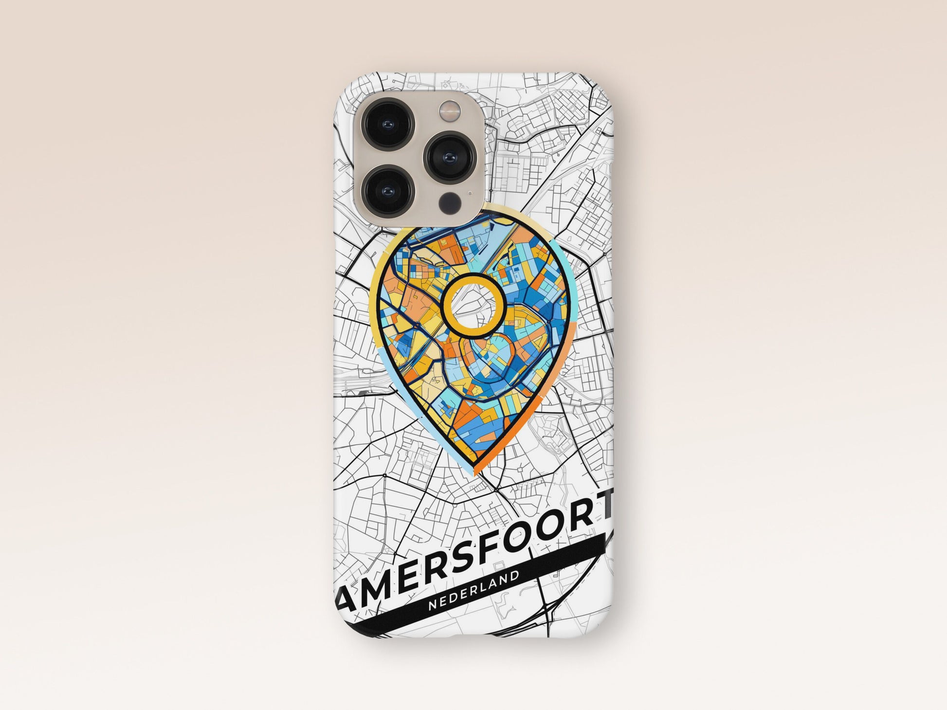 Amersfoort Netherlands slim phone case with colorful icon. Birthday, wedding or housewarming gift. Couple match cases. 1