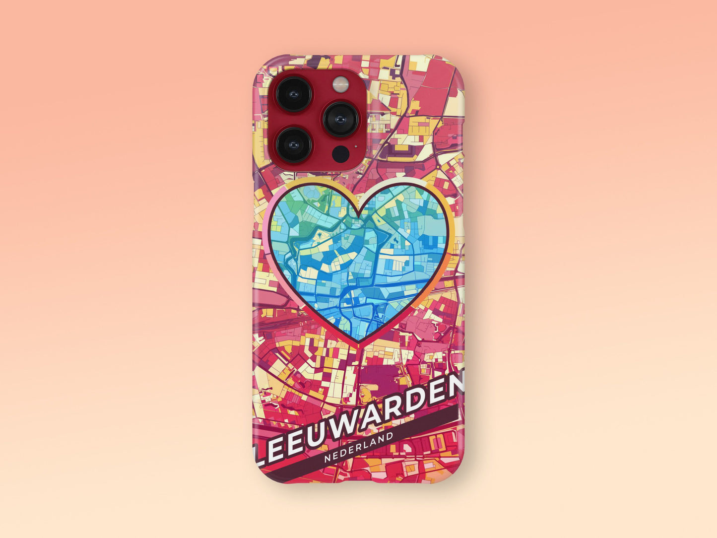 Leeuwarden Netherlands slim phone case with colorful icon. Birthday, wedding or housewarming gift. Couple match cases. 2