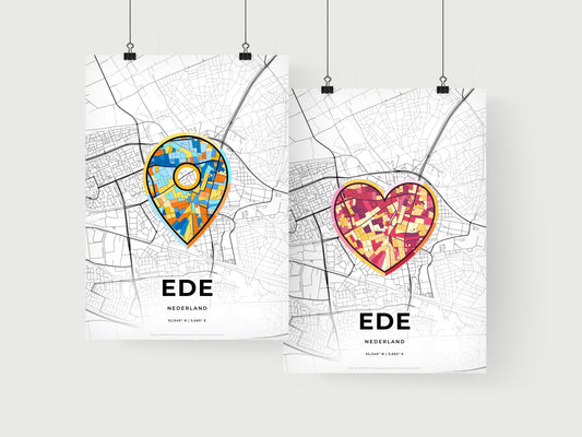Ede Netherlands art print for couples