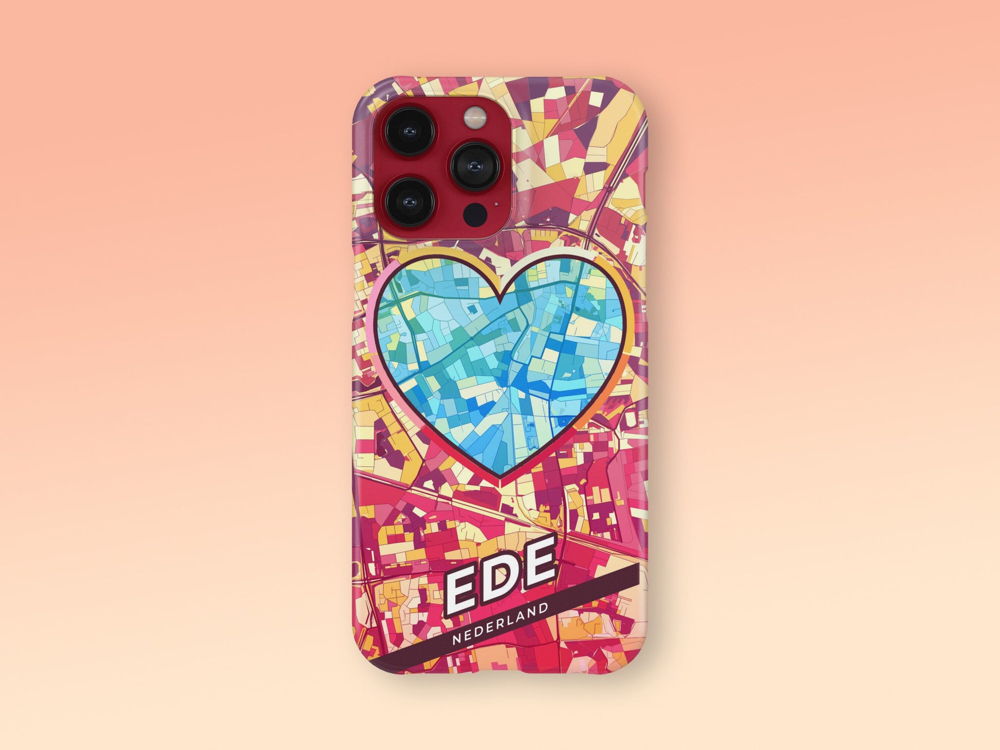 Ede Netherlands slim phone case with colorful icon. Birthday, wedding or housewarming gift. Couple match cases. 2