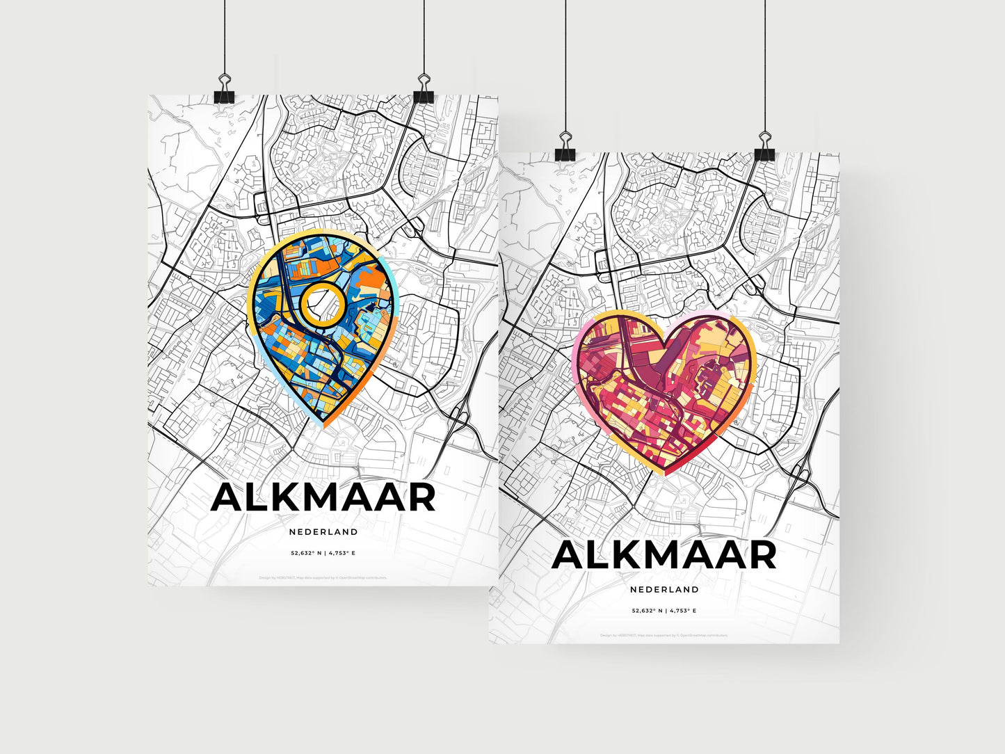 Alkmaar Netherlands art print for couples