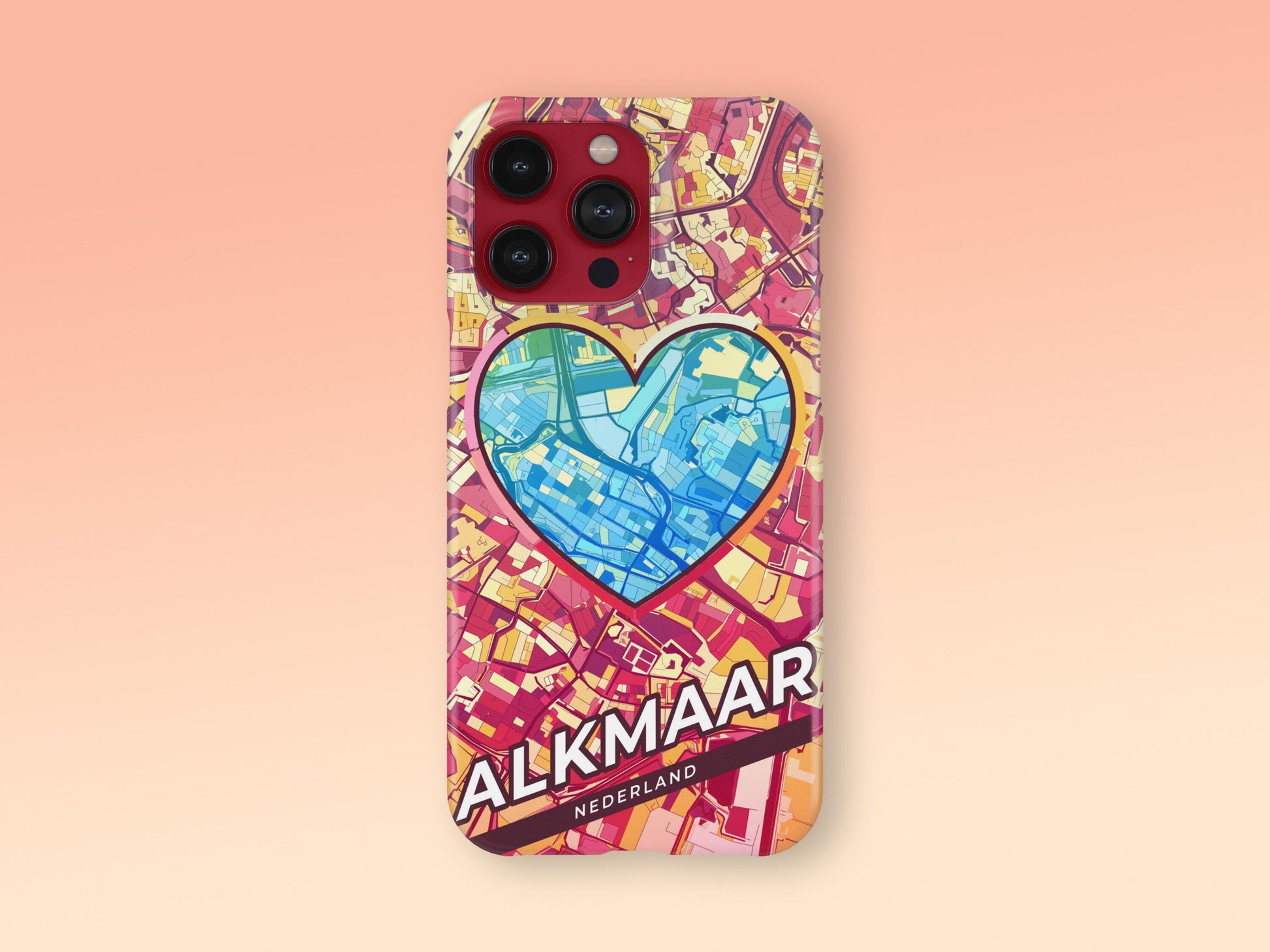Alkmaar Netherlands slim phone case with colorful icon. Birthday, wedding or housewarming gift. Couple match cases. 2
