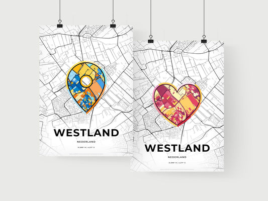 Westland Netherlands art print for couples