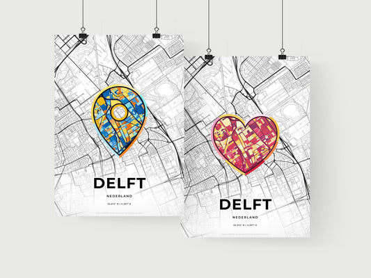 Delft Netherlands art print for couples