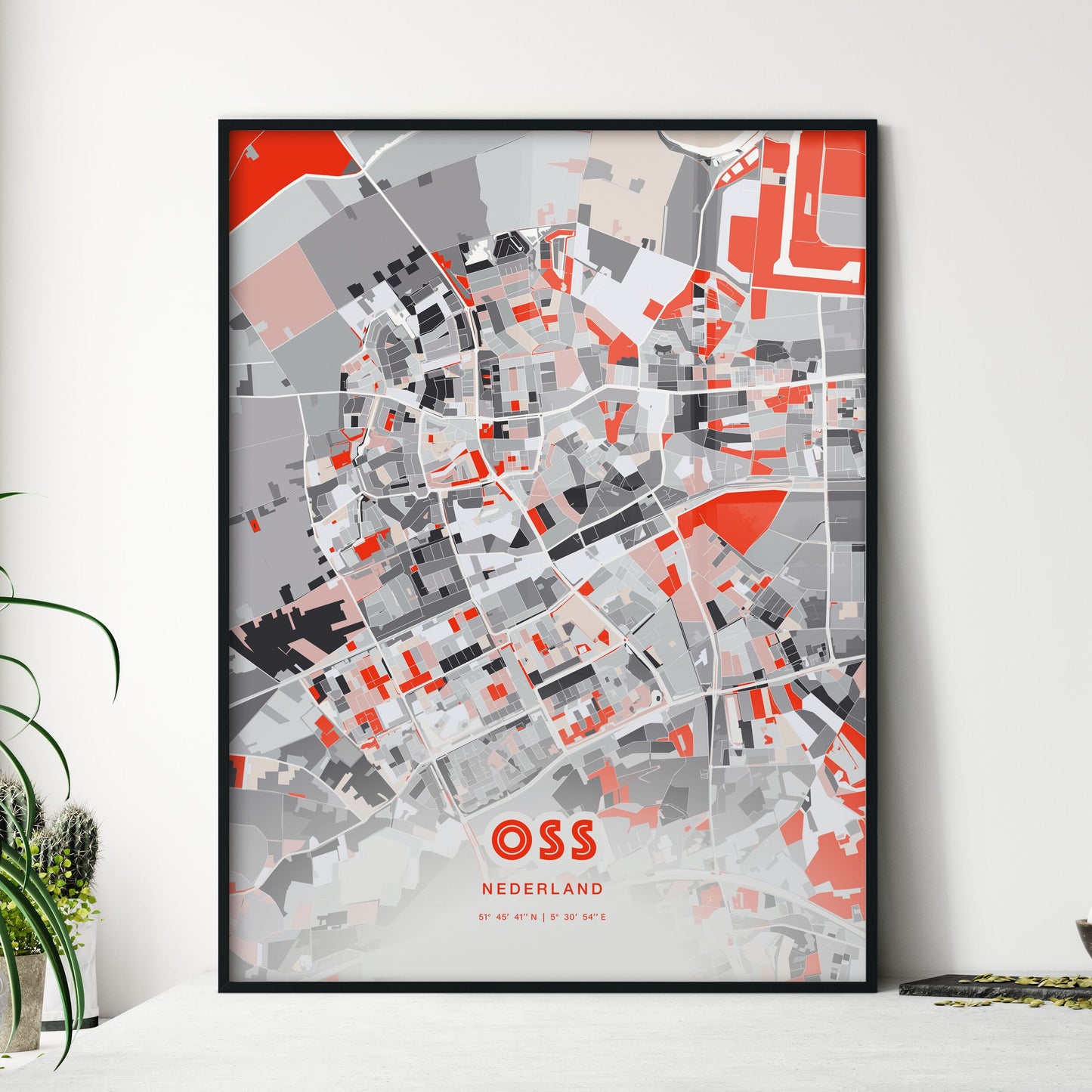 Colorful OSS NETHERLANDS Fine Art Map Modern