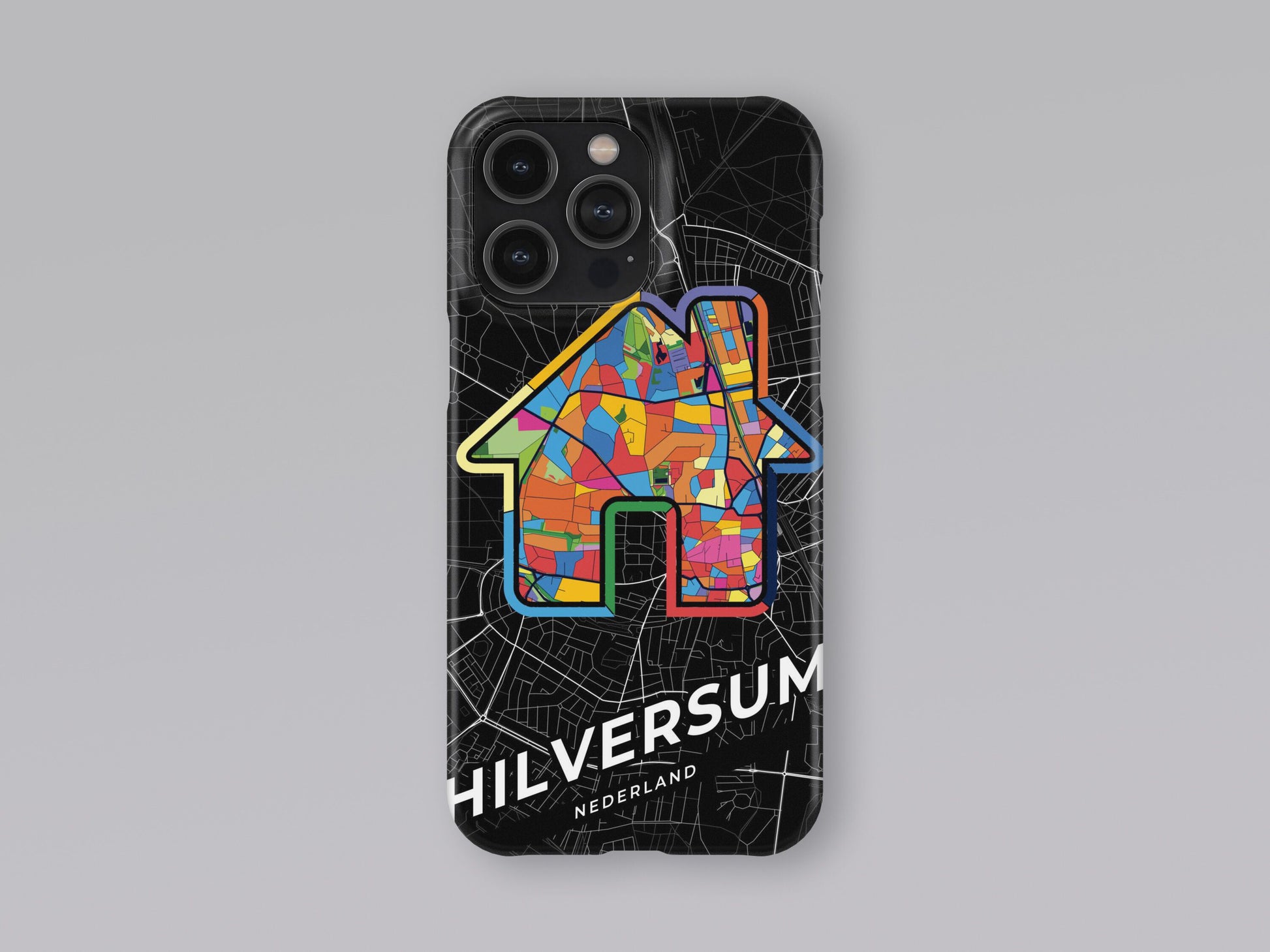 Hilversum Netherlands slim phone case with colorful icon. Birthday, wedding or housewarming gift. Couple match cases. 3