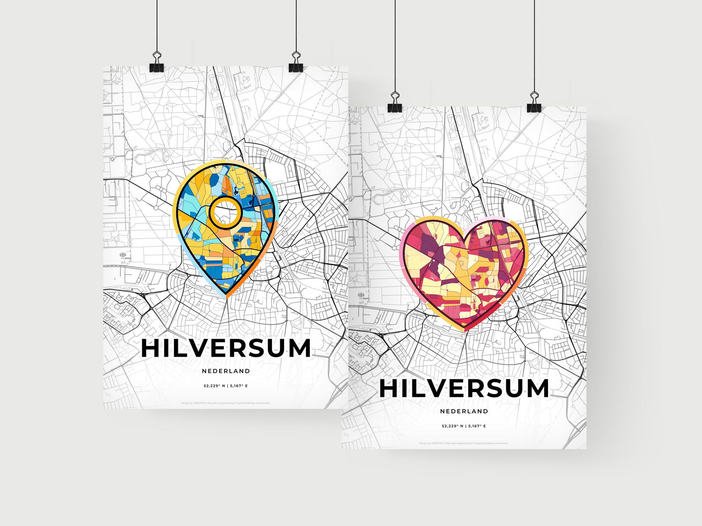 Hilversum Netherlands art print for couples