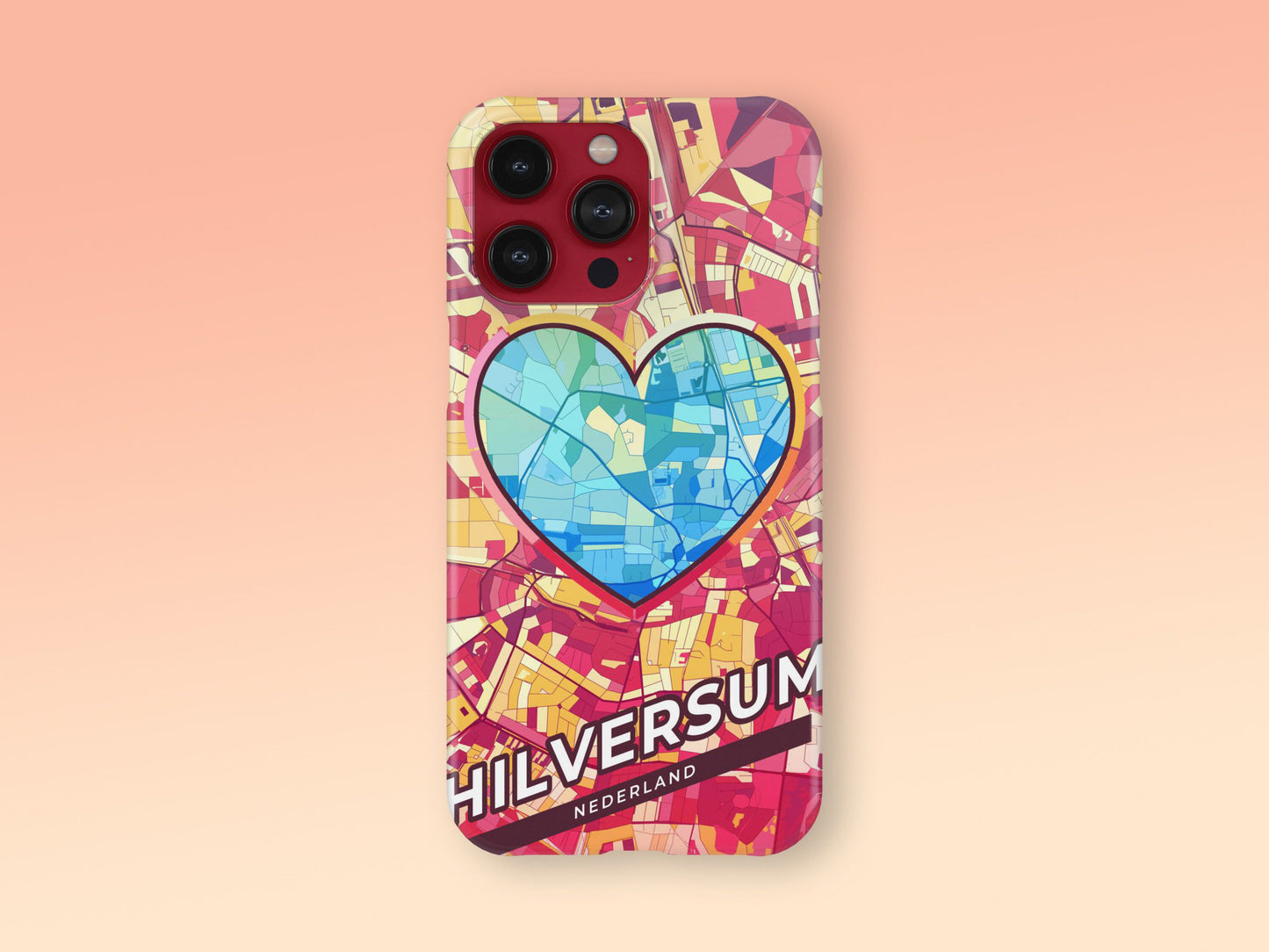 Hilversum Netherlands slim phone case with colorful icon. Birthday, wedding or housewarming gift. Couple match cases. 2