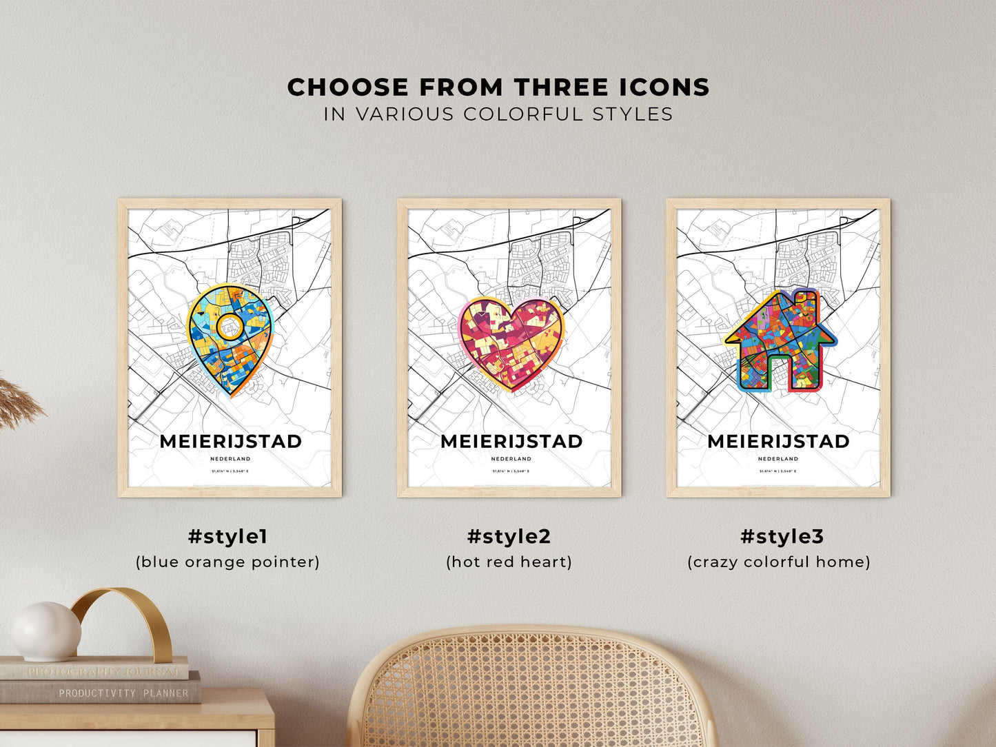 Meierijstad Netherlands maps with colorful icons