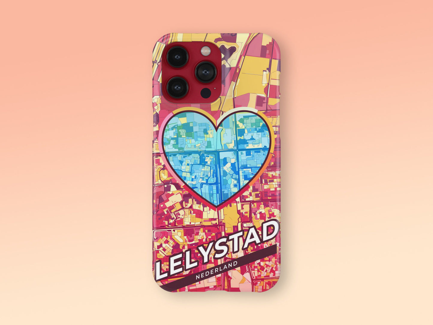 Lelystad Netherlands slim phone case with colorful icon. Birthday, wedding or housewarming gift. Couple match cases. 2