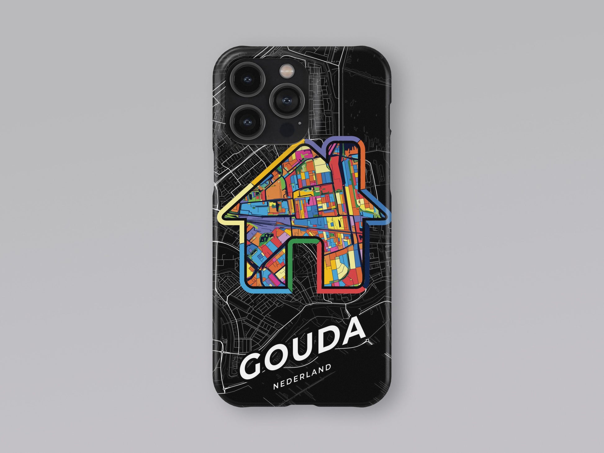 Gouda Netherlands slim phone case with colorful icon. Birthday, wedding or housewarming gift. Couple match cases. 3