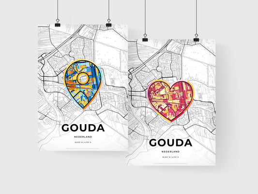 Gouda Netherlands art print for couples