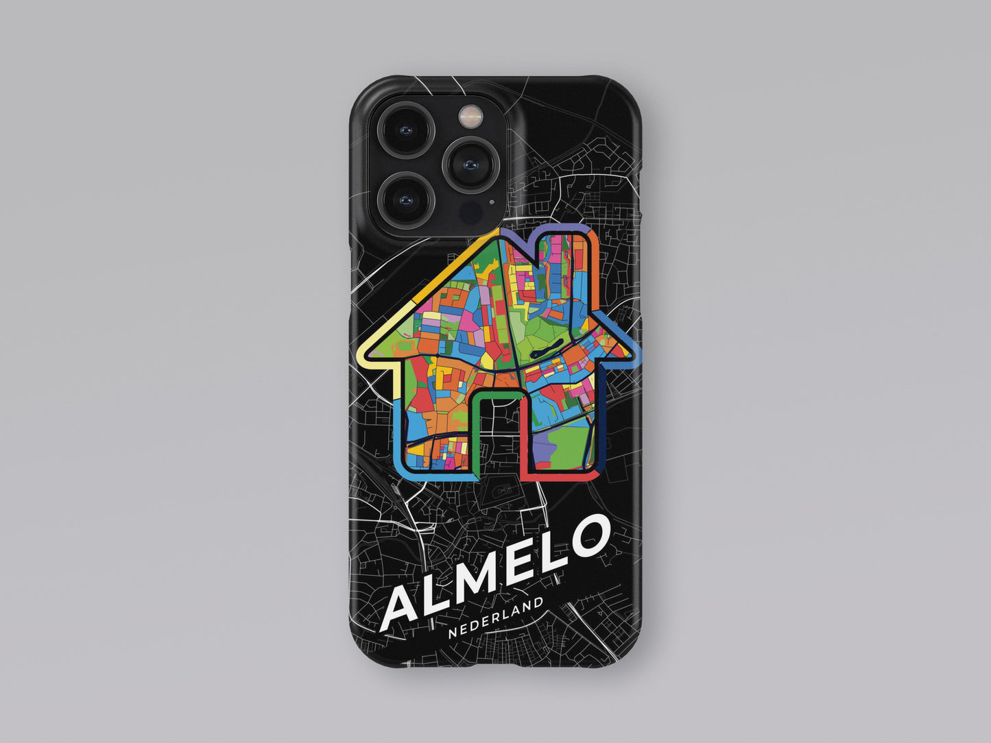 Almelo Netherlands slim phone case with colorful icon. Birthday, wedding or housewarming gift. Couple match cases. 3