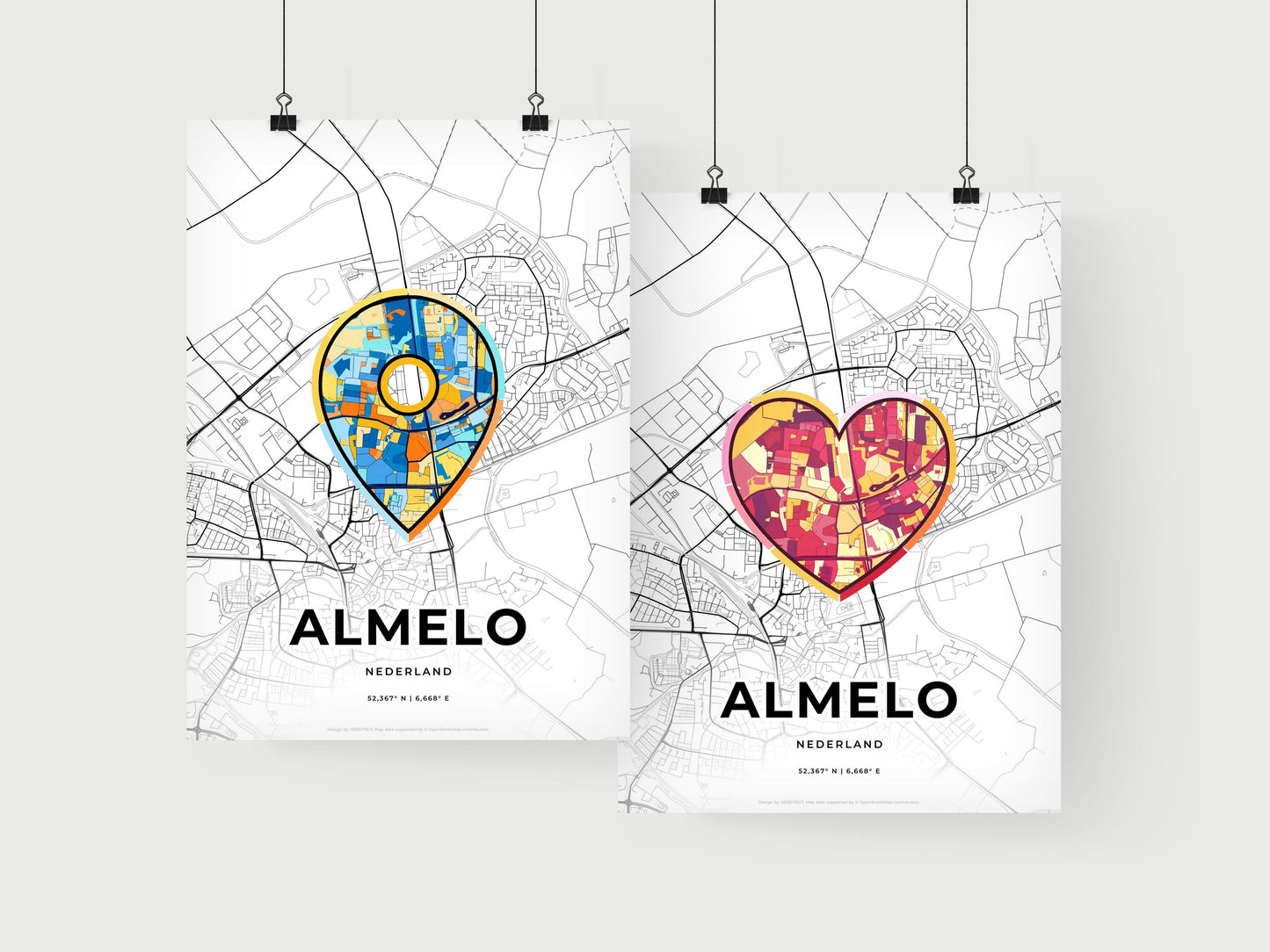 Almelo Netherlands art print for couples