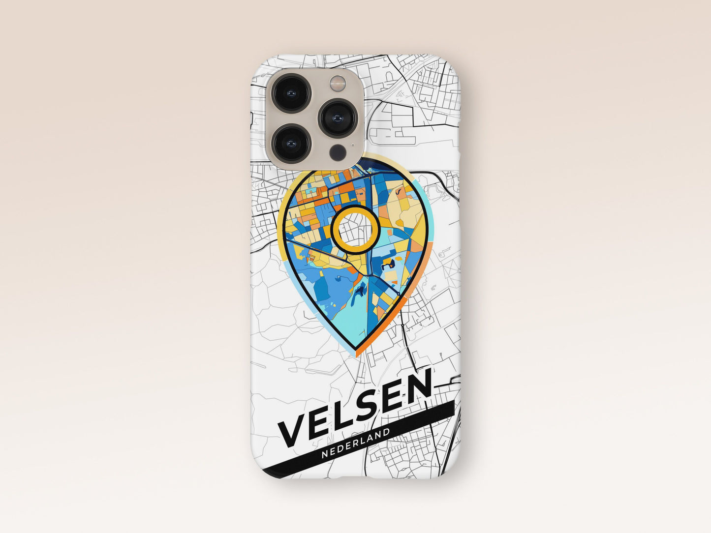 Velsen Netherlands slim phone case with colorful icon 1
