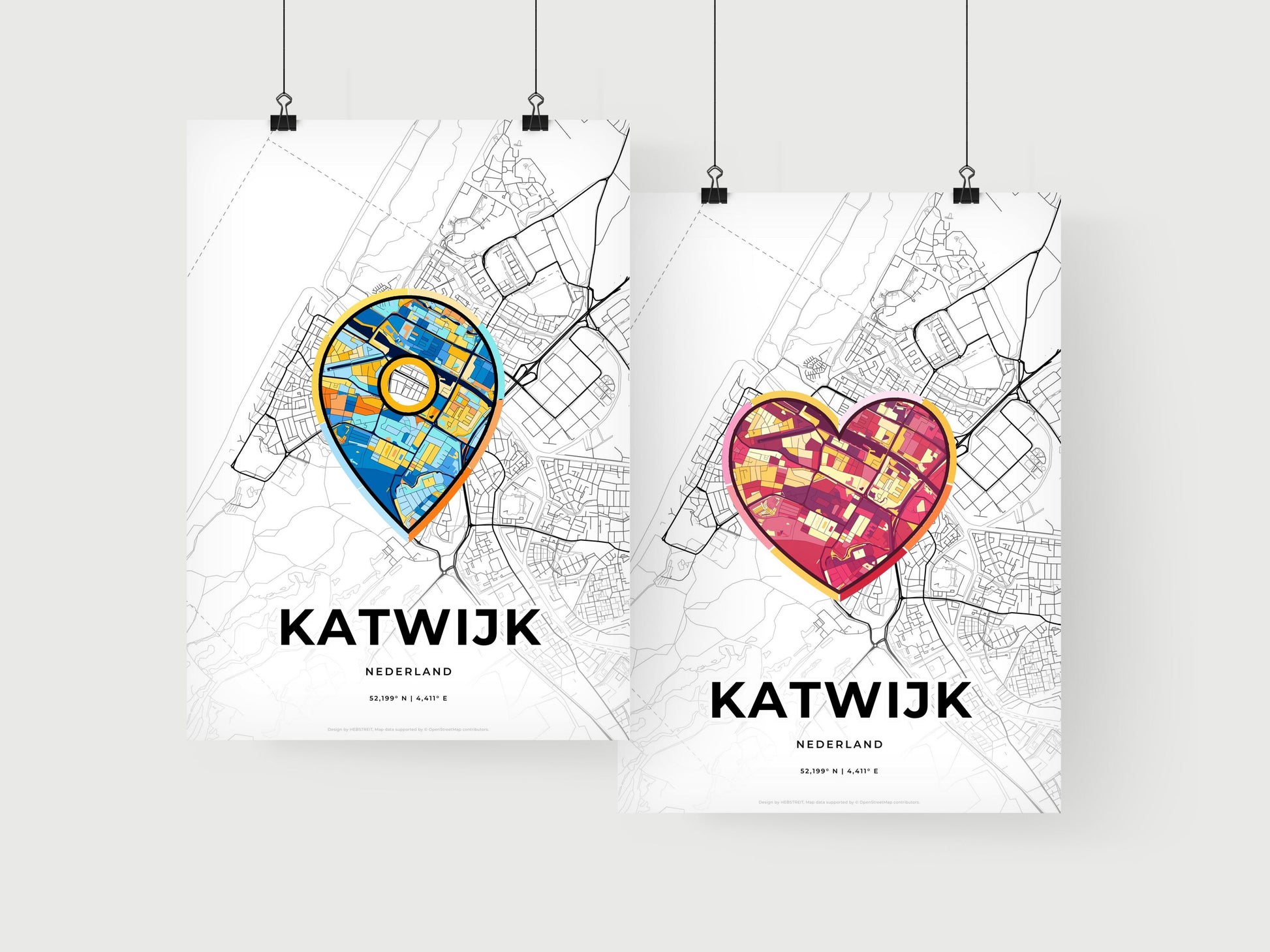 Katwijk Netherlands art print for couples