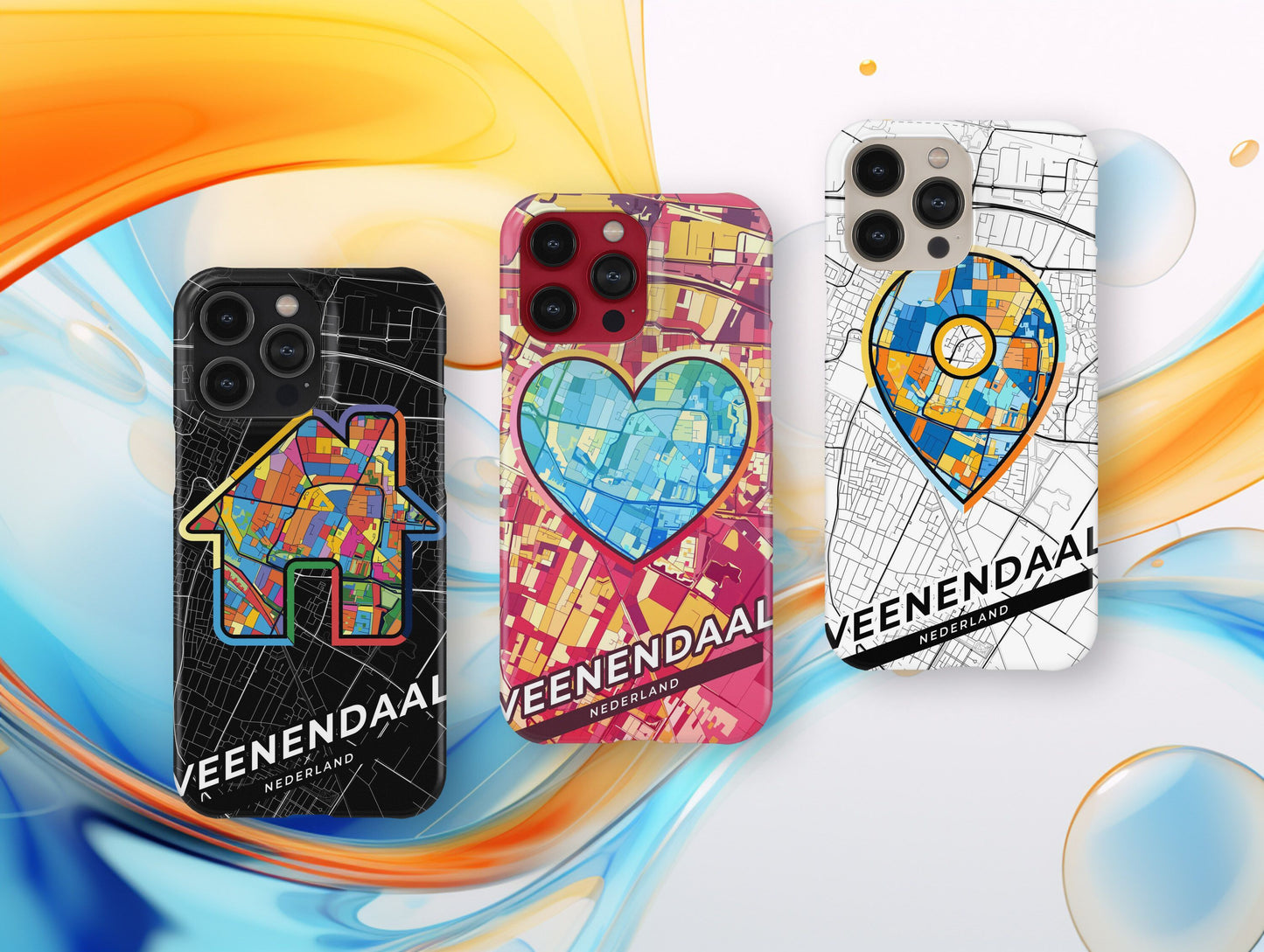 Veenendaal Netherlands slim phone case with colorful icon