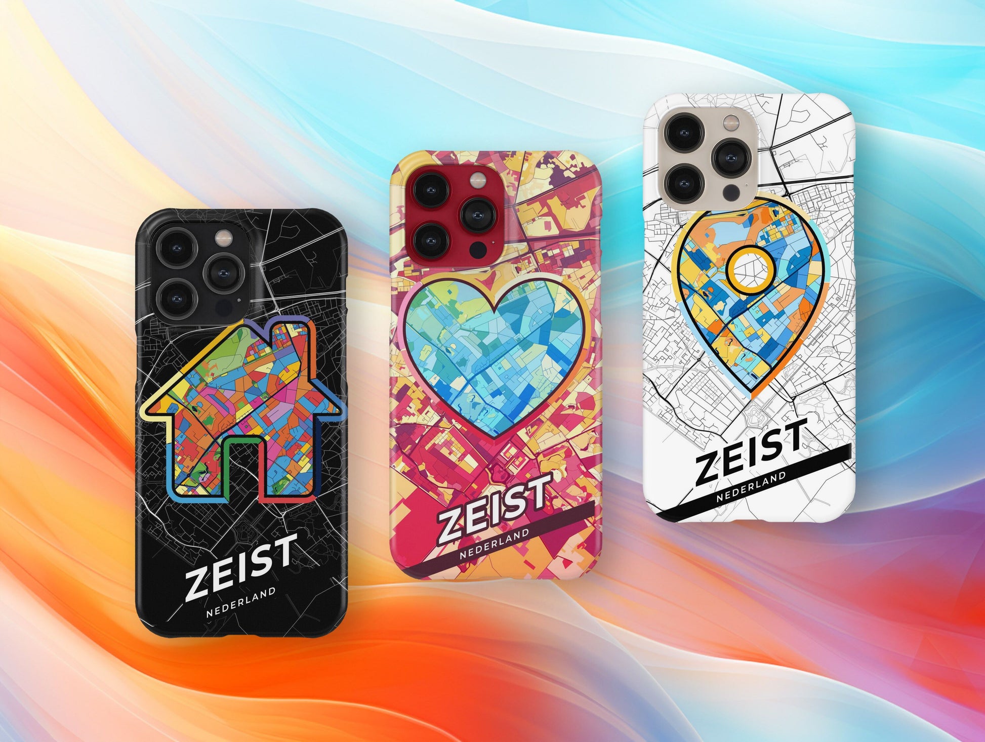 Zeist Netherlands slim phone case with colorful icon
