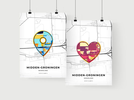 Midden-Groningen Netherlands art print for couples