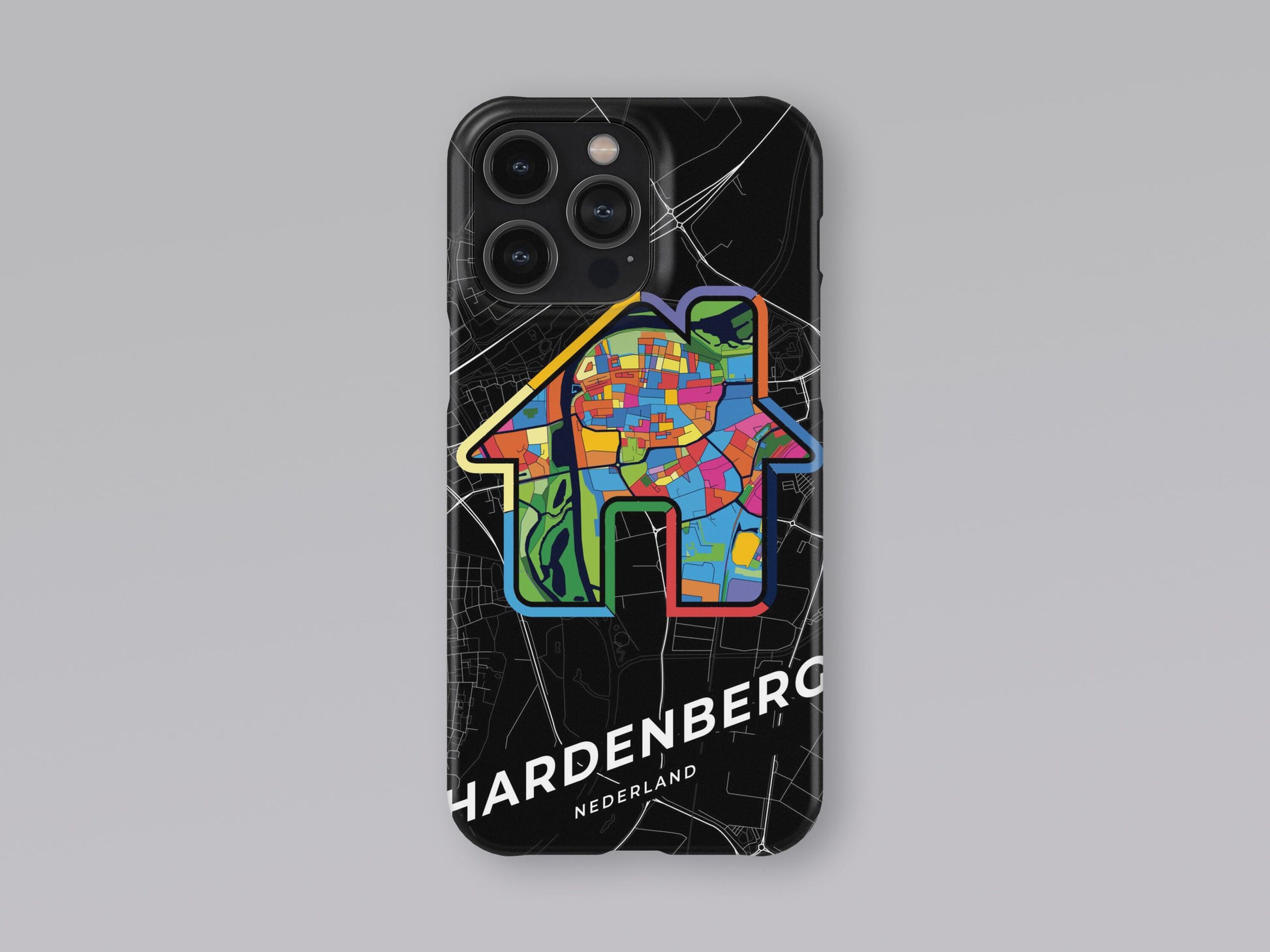 Hardenberg Netherlands slim phone case with colorful icon. Birthday, wedding or housewarming gift. Couple match cases. 3