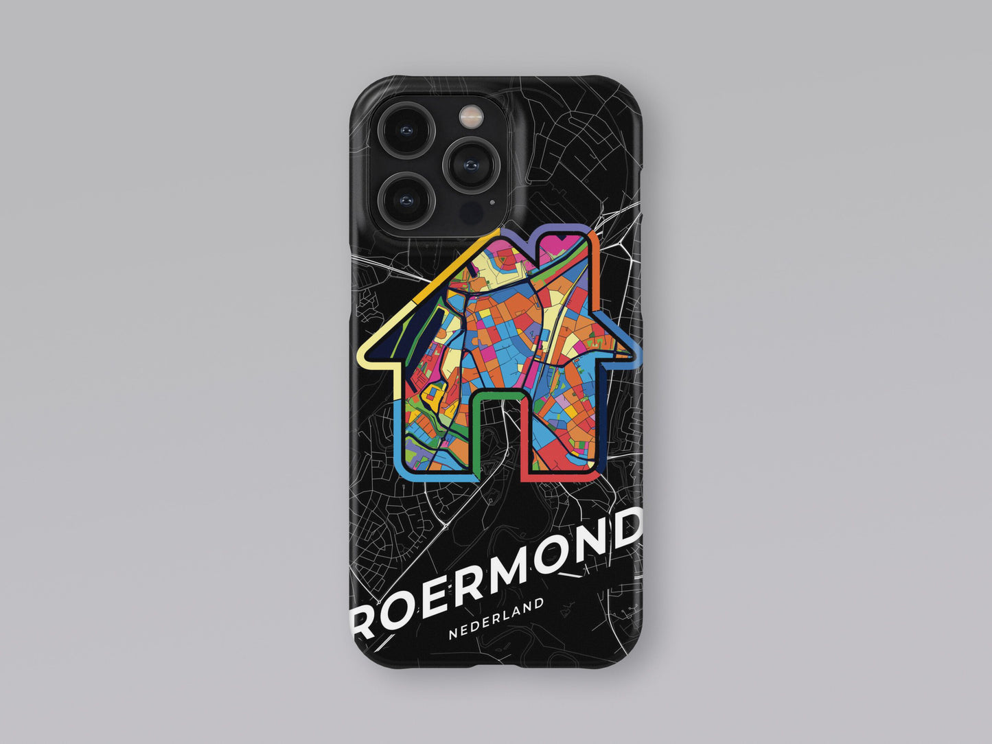 Roermond Netherlands slim phone case with colorful icon. Birthday, wedding or housewarming gift. Couple match cases. 3