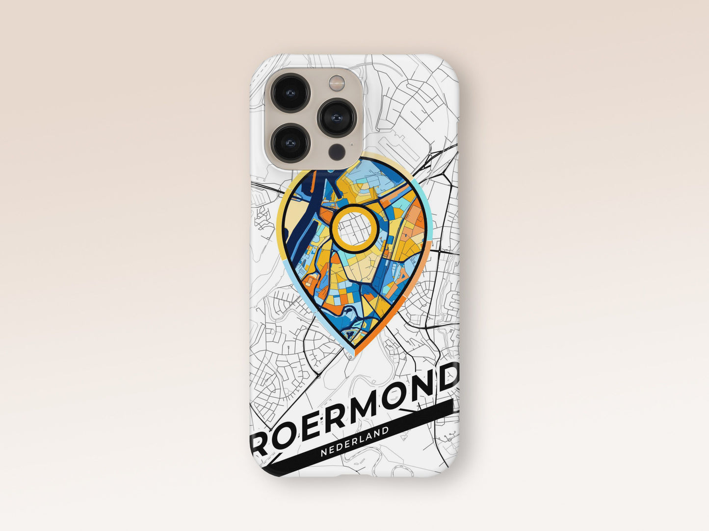 Roermond Netherlands slim phone case with colorful icon. Birthday, wedding or housewarming gift. Couple match cases. 1