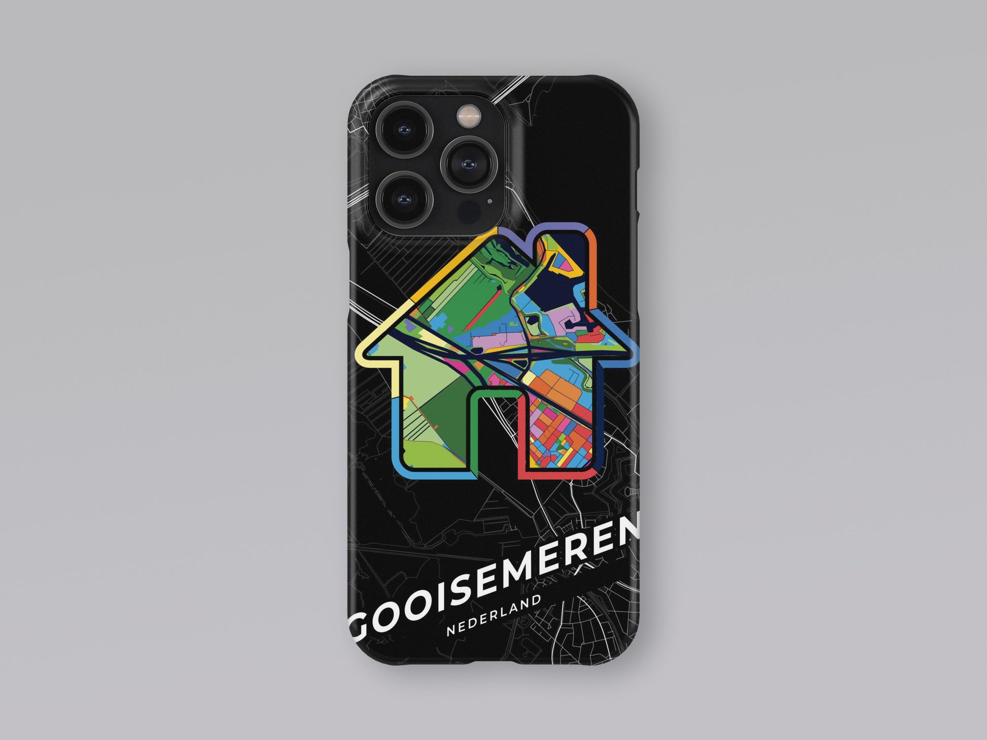 Gooise Meren Netherlands slim phone case with colorful icon. Birthday, wedding or housewarming gift. Couple match cases. 3