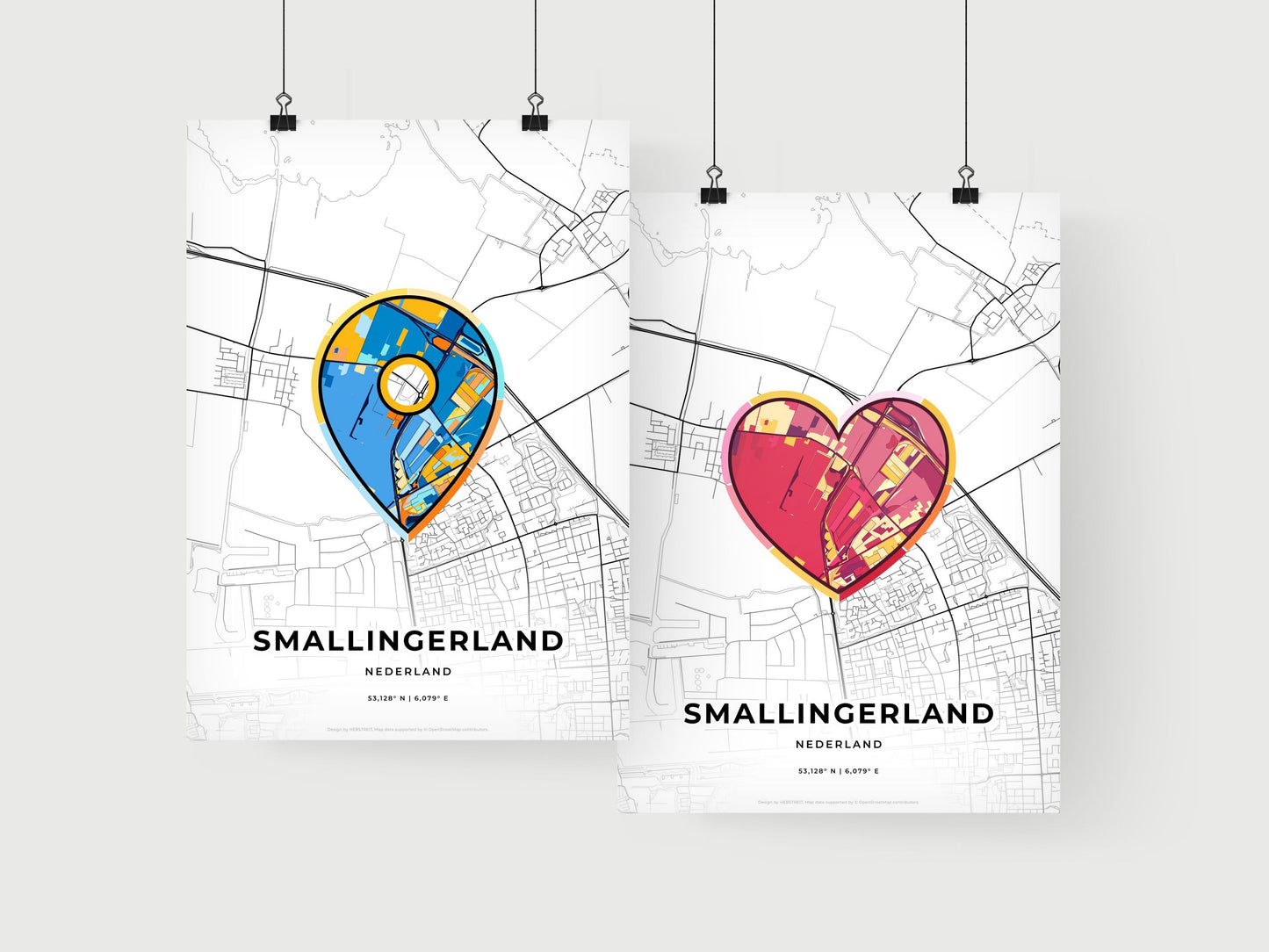 Smallingerland Netherlands art print for couples