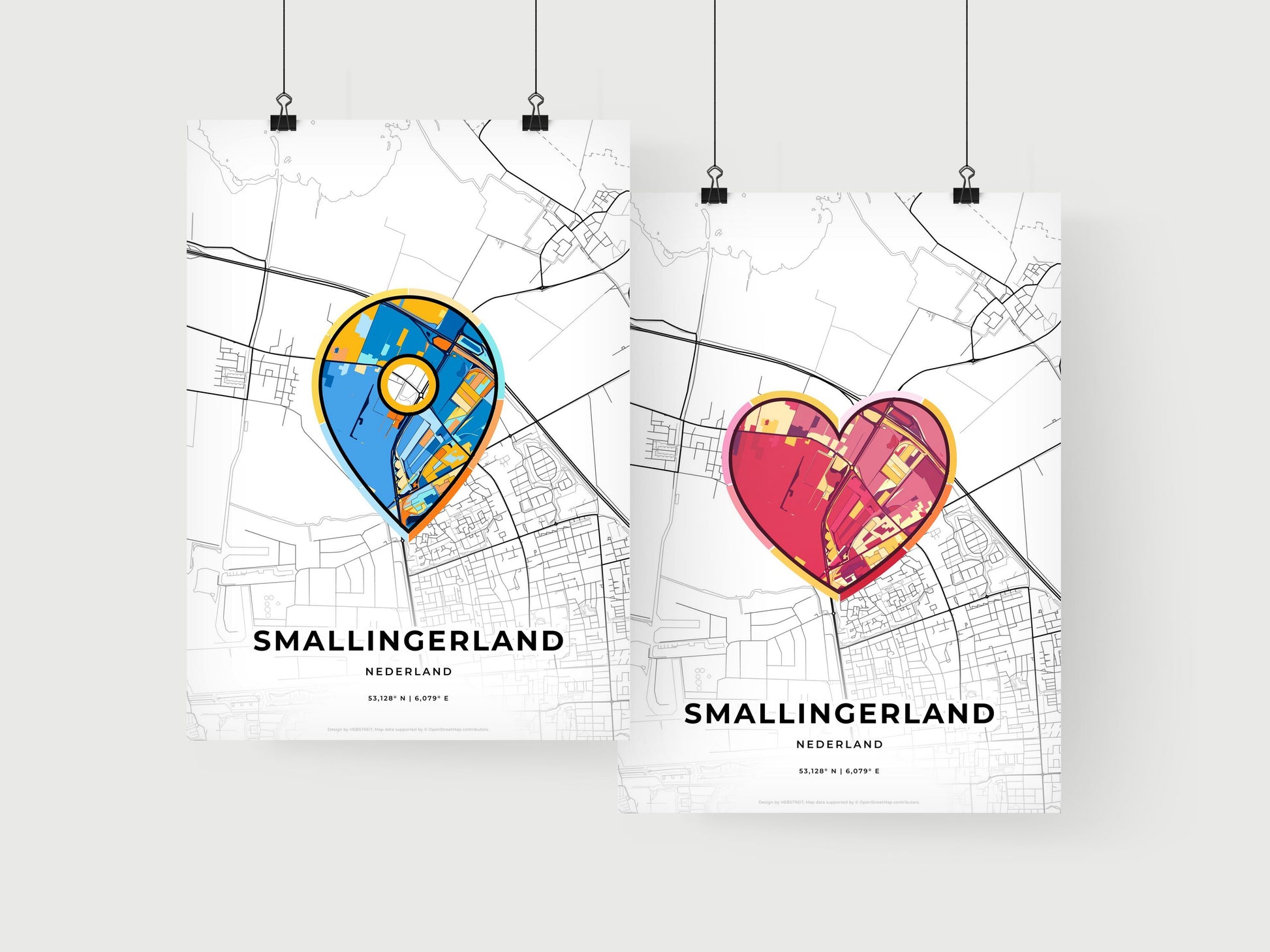 Smallingerland Netherlands art print for couples