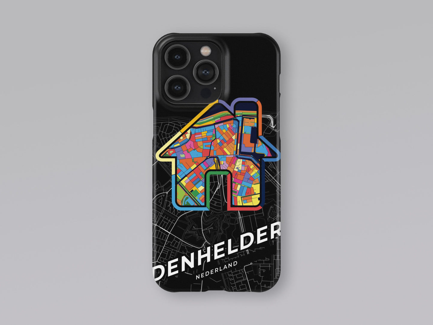 Den Helder Netherlands slim phone case with colorful icon. Birthday, wedding or housewarming gift. Couple match cases. 3