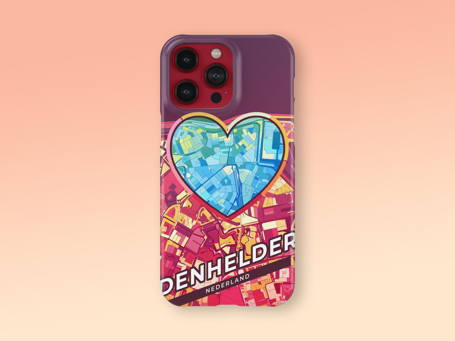 Den Helder Netherlands slim phone case with colorful icon. Birthday, wedding or housewarming gift. Couple match cases. 2