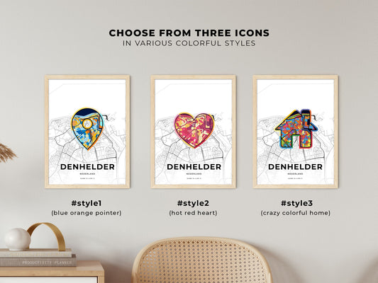 Den Helder Netherlands maps with colorful icons
