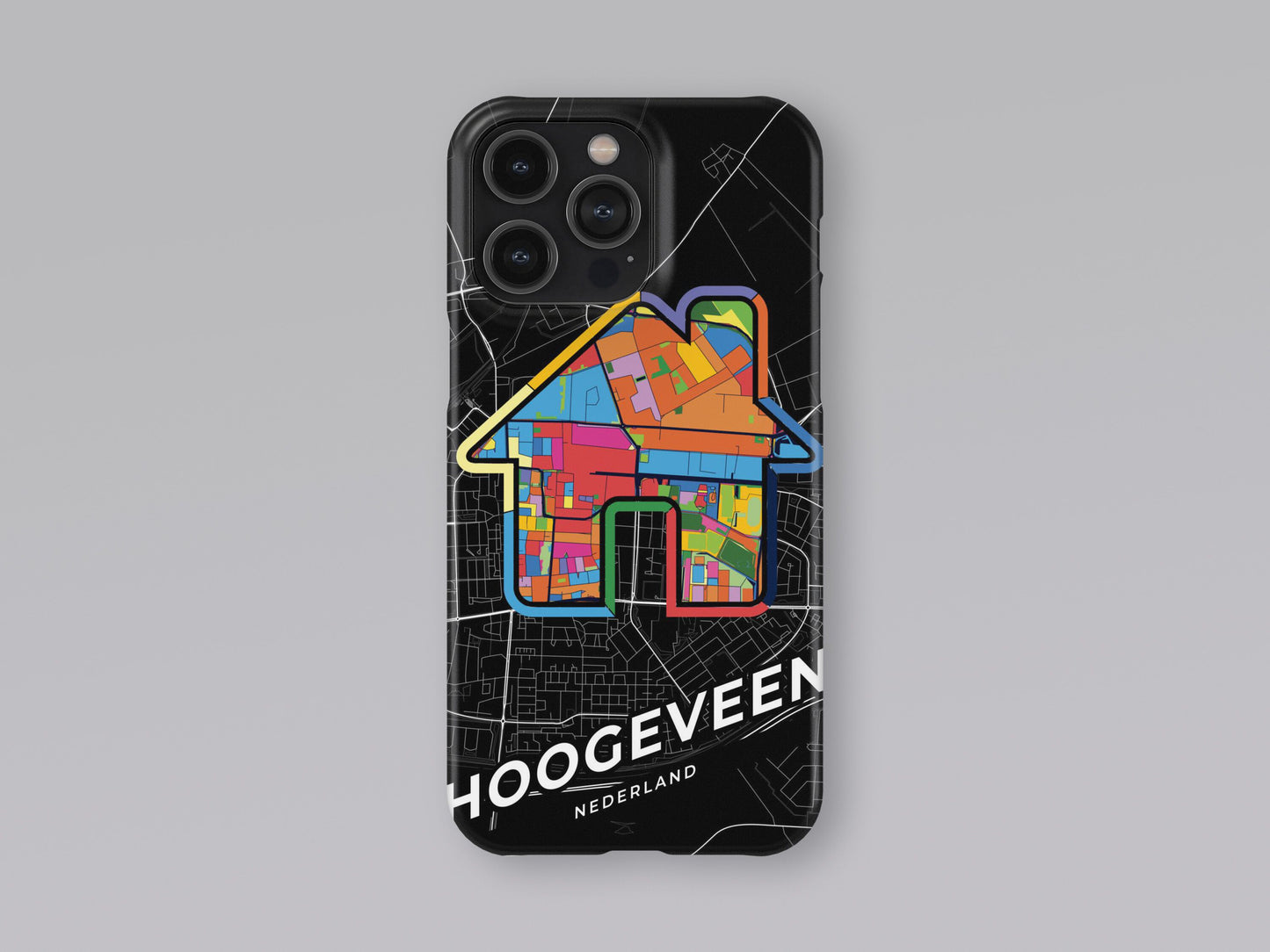 Hoogeveen Netherlands slim phone case with colorful icon. Birthday, wedding or housewarming gift. Couple match cases. 3