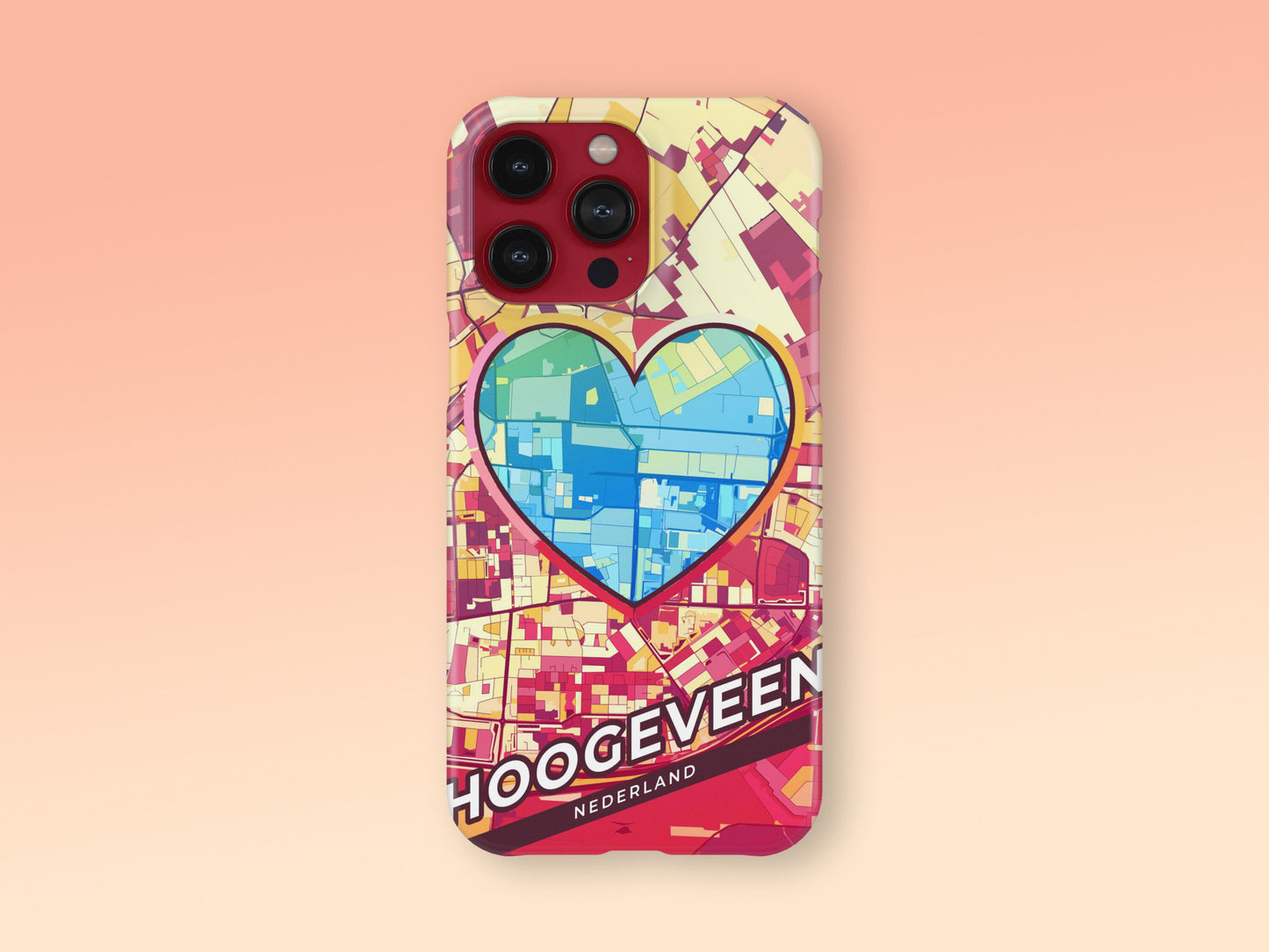 Hoogeveen Netherlands slim phone case with colorful icon. Birthday, wedding or housewarming gift. Couple match cases. 2
