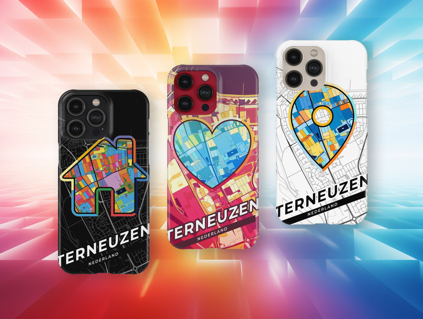 Terneuzen Netherlands slim phone case with colorful icon