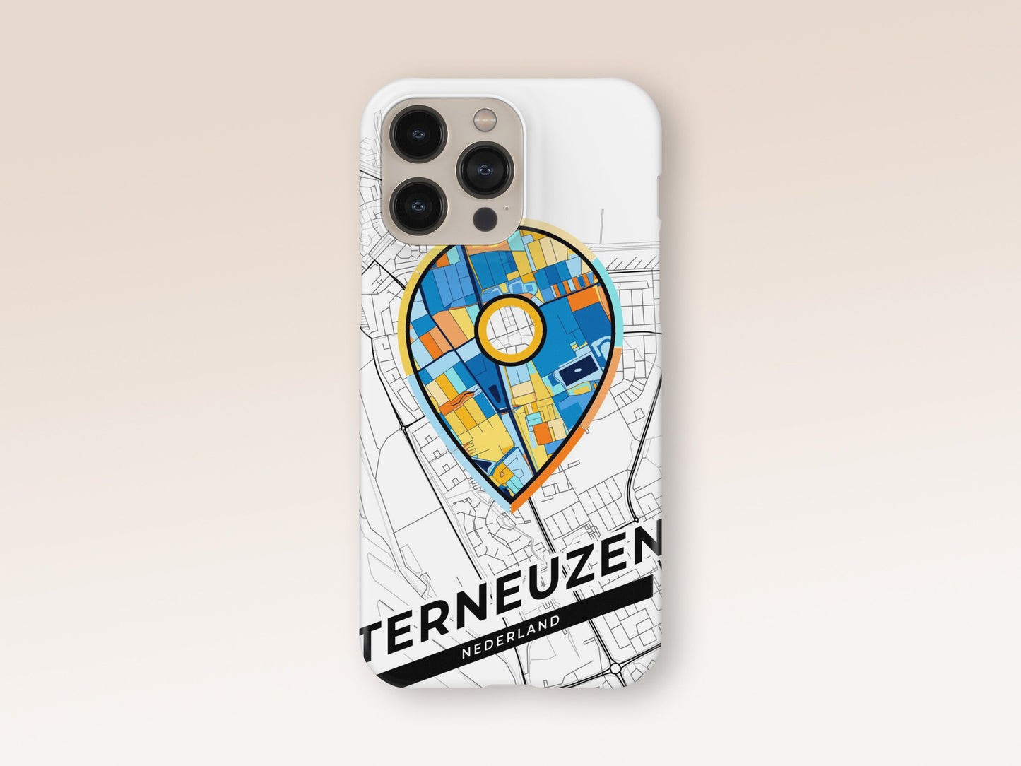 Terneuzen Netherlands slim phone case with colorful icon 1