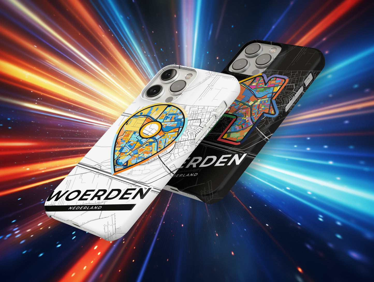 Woerden Netherlands slim phone case with colorful icon