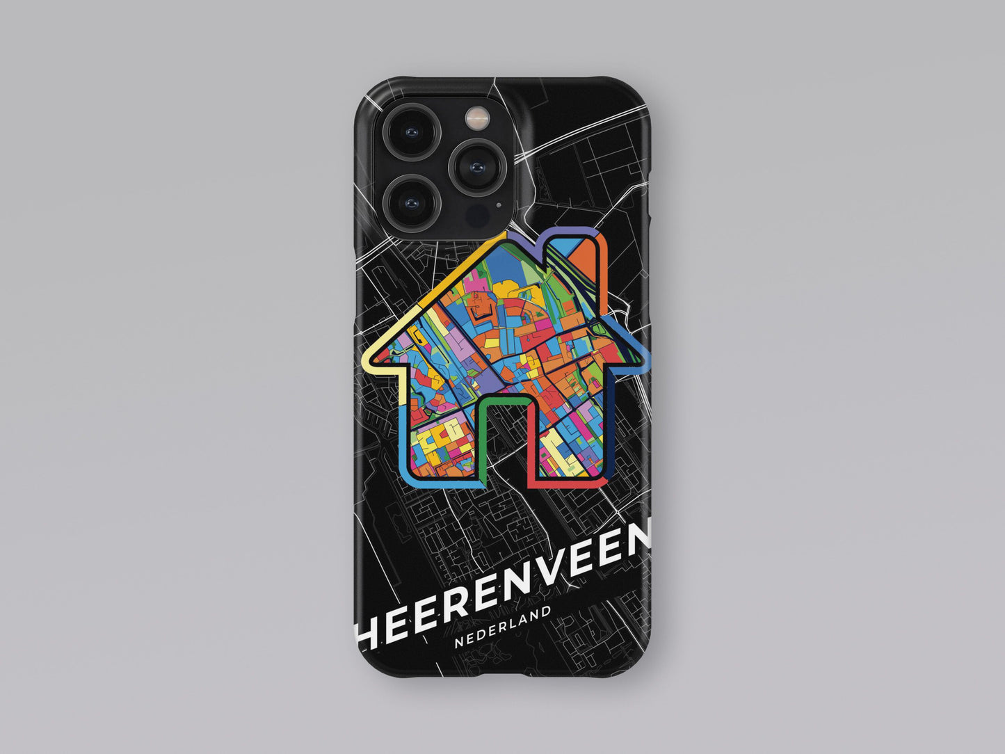 Heerenveen Netherlands slim phone case with colorful icon. Birthday, wedding or housewarming gift. Couple match cases. 3