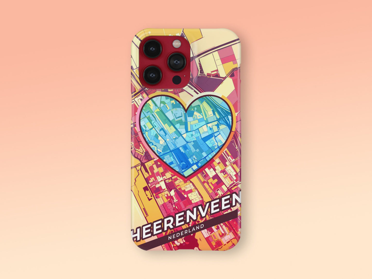 Heerenveen Netherlands slim phone case with colorful icon. Birthday, wedding or housewarming gift. Couple match cases. 2