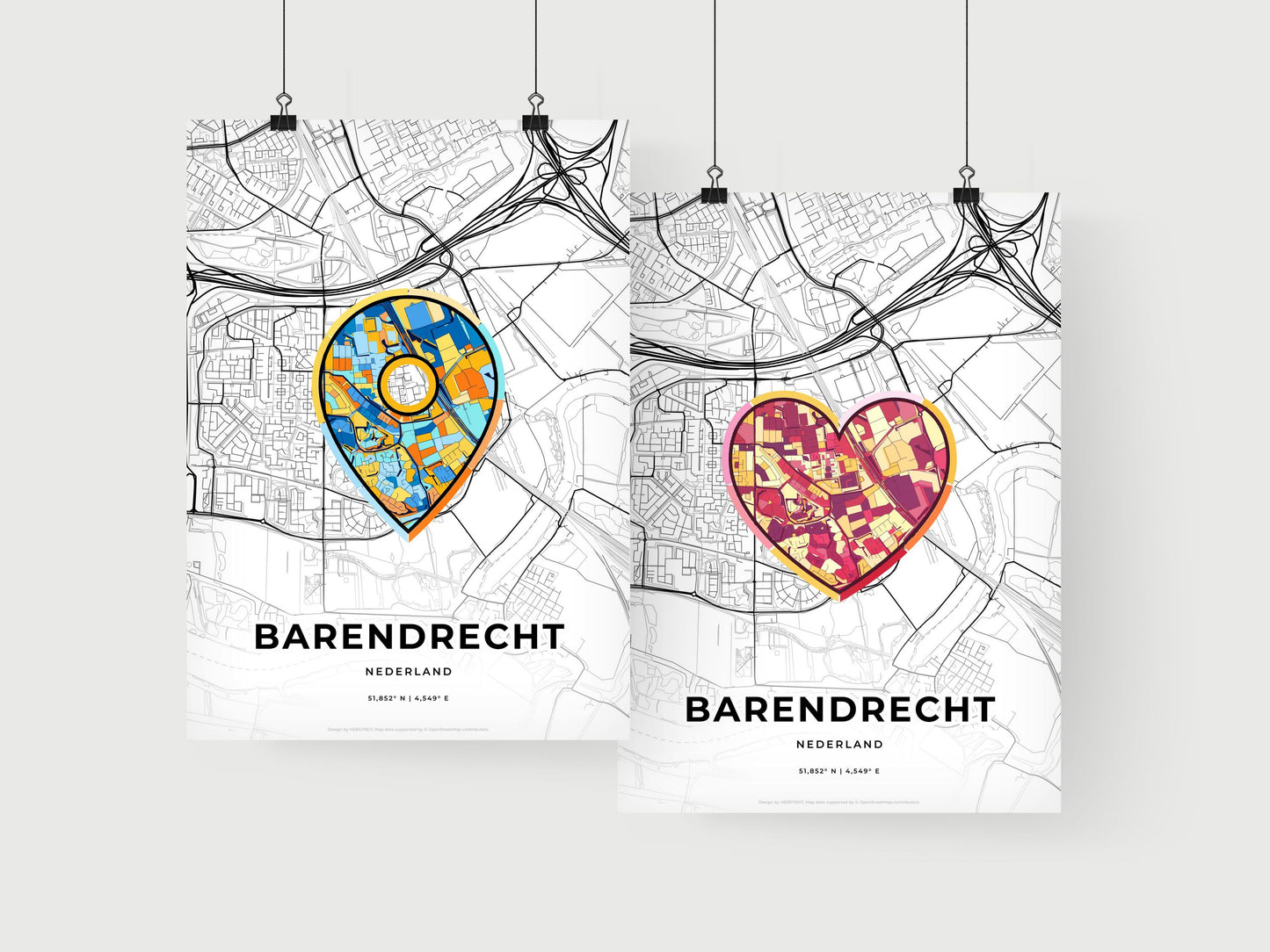 Barendrecht Netherlands art print for couples