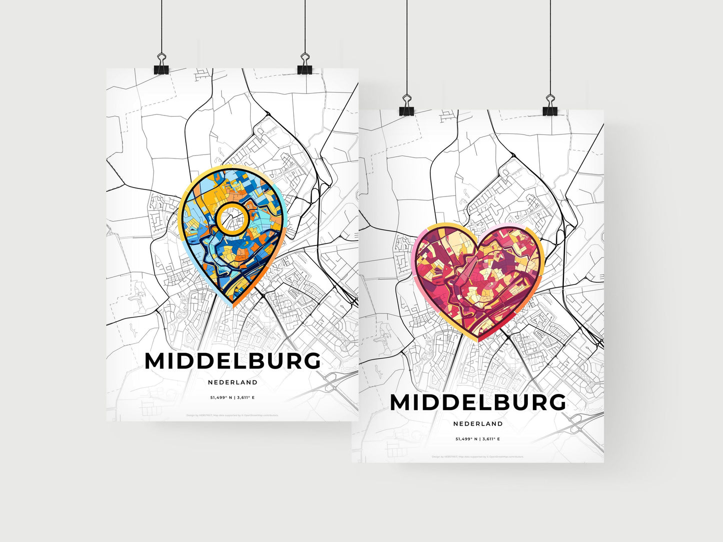 Middelburg Netherlands art print for couples