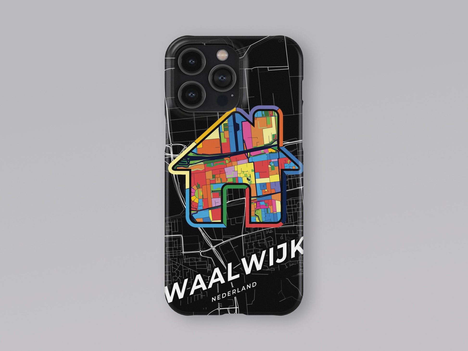 Waalwijk Netherlands slim phone case with colorful icon 3