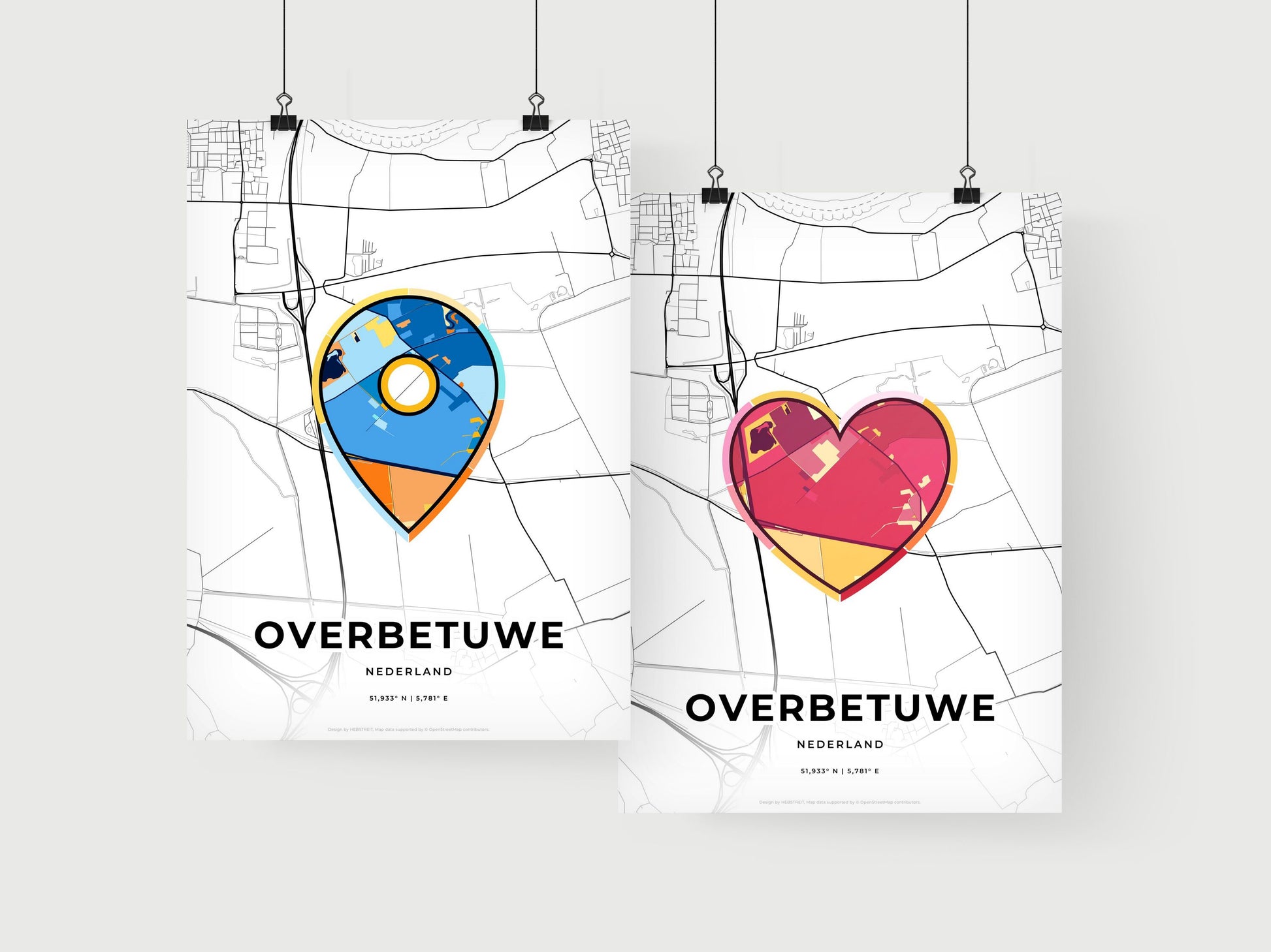 Overbetuwe Netherlands art print for couples