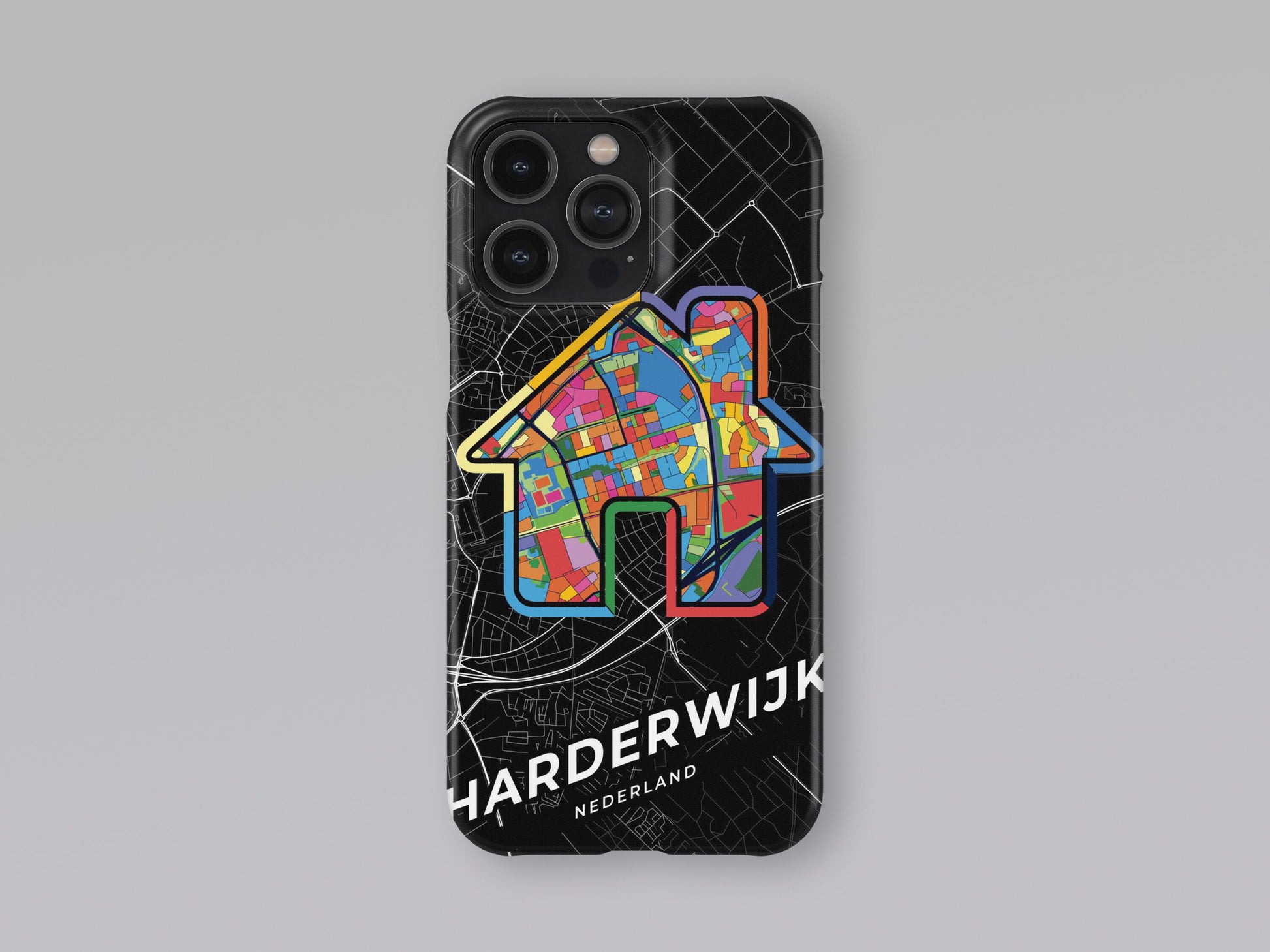 Harderwijk Netherlands slim phone case with colorful icon. Birthday, wedding or housewarming gift. Couple match cases. 3