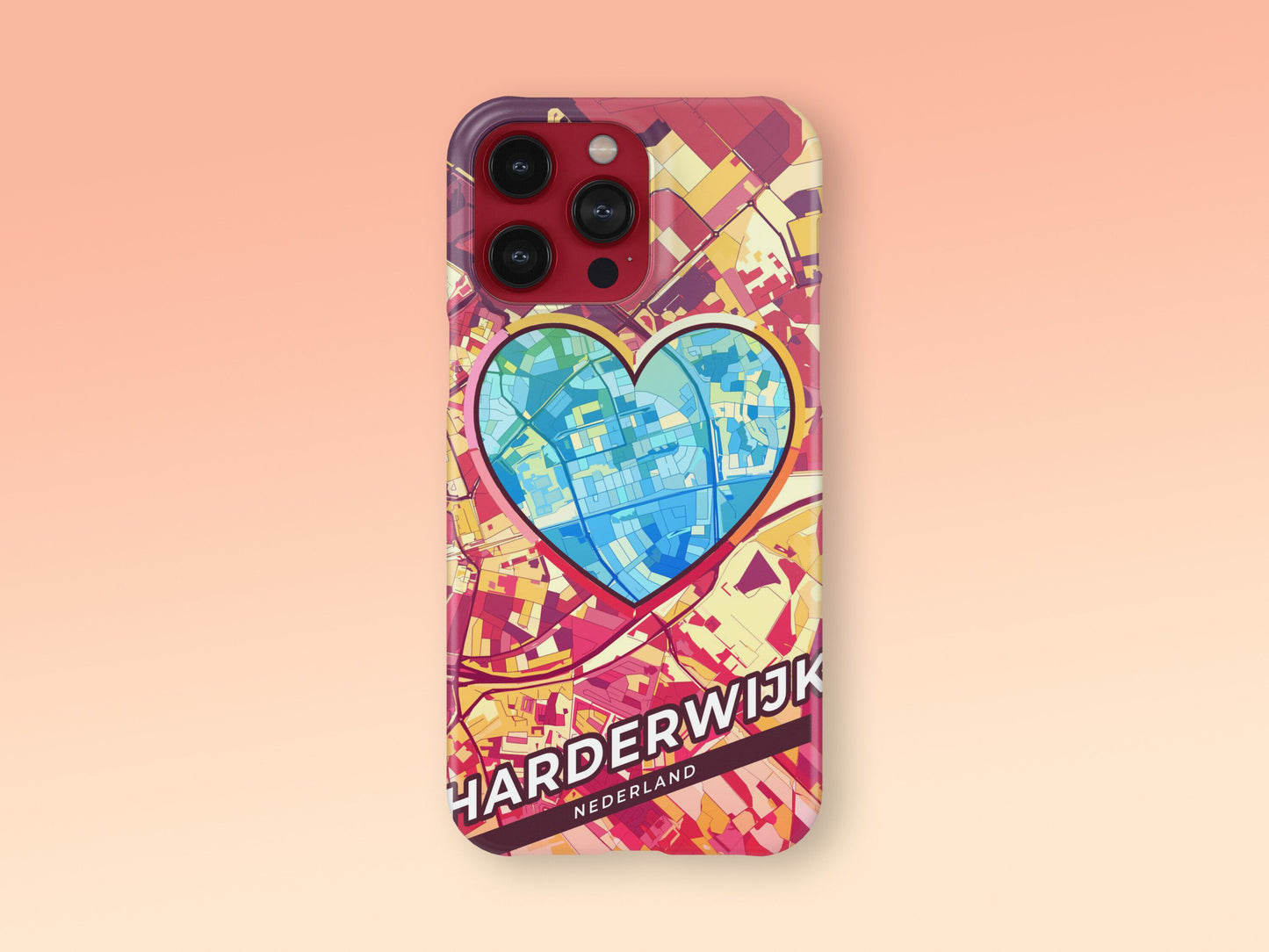 Harderwijk Netherlands slim phone case with colorful icon. Birthday, wedding or housewarming gift. Couple match cases. 2
