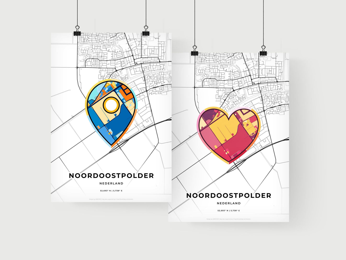 Noordoostpolder Netherlands art print for couples