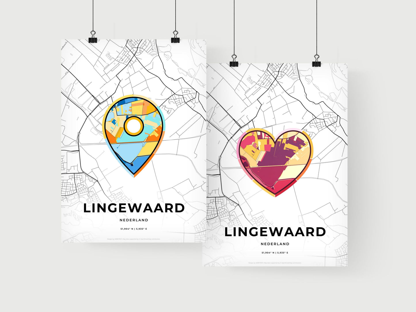 Lingewaard Netherlands art print for couples