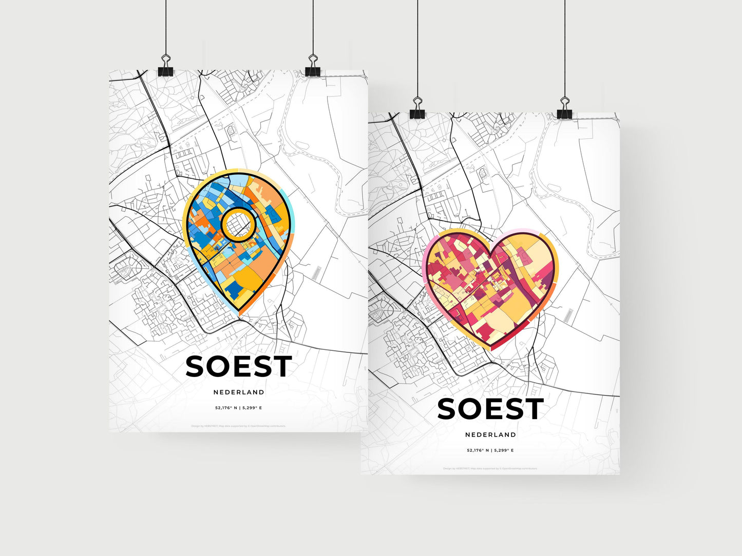 Soest Netherlands art print for couples