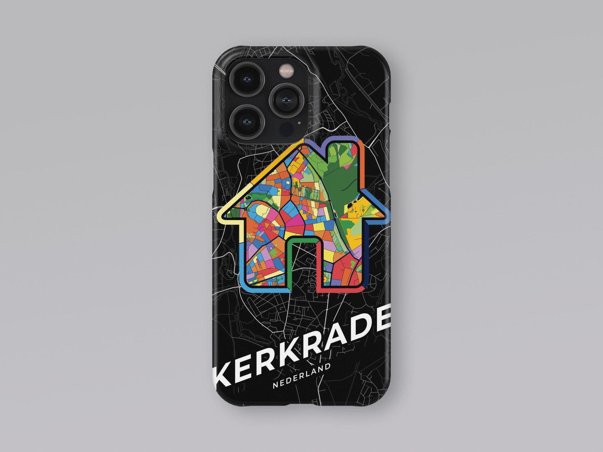 Kerkrade Netherlands slim phone case with colorful icon. Birthday, wedding or housewarming gift. Couple match cases. 3